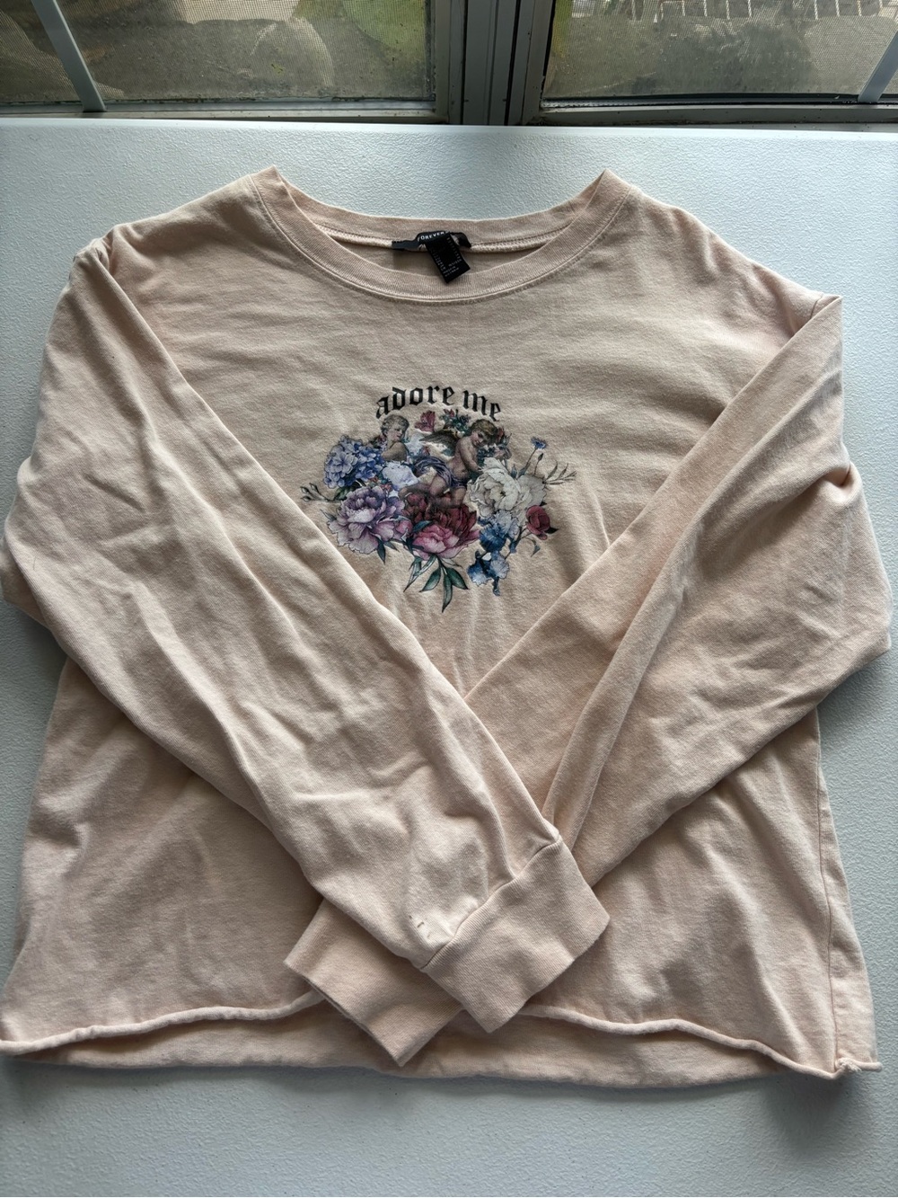 Forever 21 Blush Floral Graphic Sweatshirt